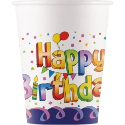 Multicolour Happy Birthday Party Tableware Bundle - 16 Guests