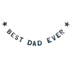 Navy Best Dad Ever Card Banner 2.5m