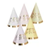 Pastel Happy Birthday Party Hats - Pack of 10