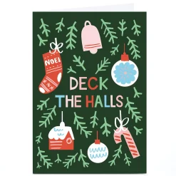 Peronalised Ashley Le Quere Christmas Card - Deck the Halls