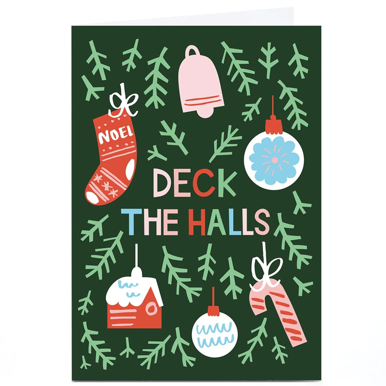 Peronalised Ashley Le Quere Christmas Card - Deck the Halls