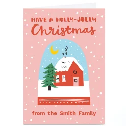 Peronalised Ashley Le Quere Christmas Card - Holly-Jolly