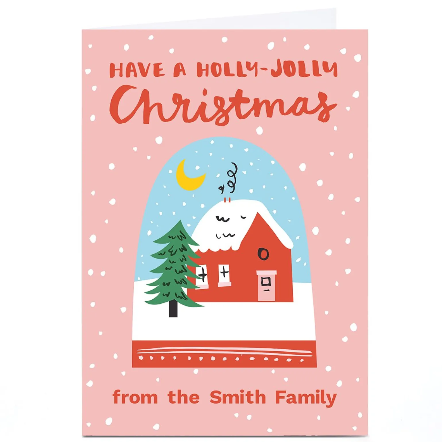 Peronalised Ashley Le Quere Christmas Card - Holly-Jolly