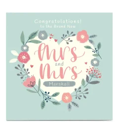 Personal Nikki Whiston Wedding Card - Mrs & Mrs