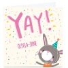 Personalied Carol Richardson Card - YAY Bunny