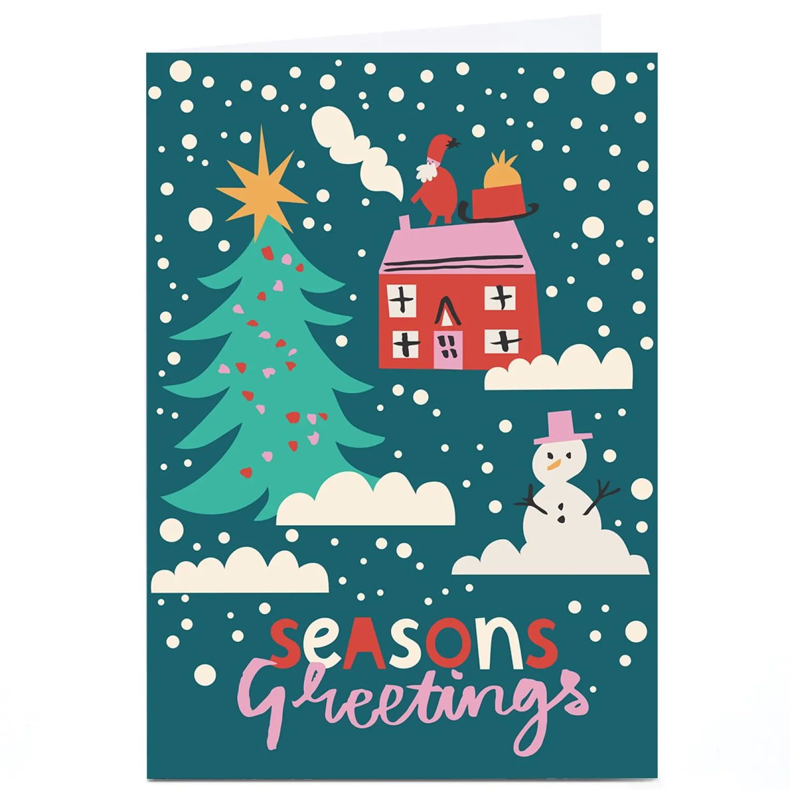 Personalise Ashley Le Quere Christmas Card - Seasons Greetings Scenery