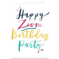 Personalised Emma Valenghi Birthday Card - Zoom Party