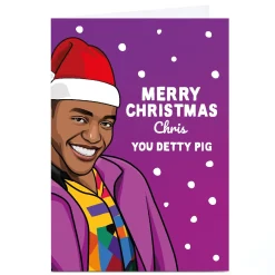 Personalised All Things Banter Christmas Card - You Detty Pig