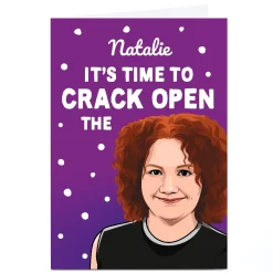 Personalised All Things Banter Christmas Card - Crack Open The Fizz