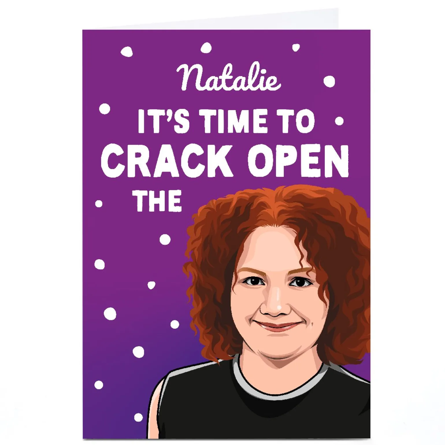 Personalised All Things Banter Christmas Card - Crack Open The Fizz