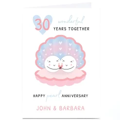 Personalised Anniversary Card - Pearl 30 Years