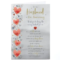 Personalised Anniversary Card - The Amazing Husband You Are, Husband