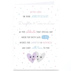 Personalised Anniversary Card - With Love To You