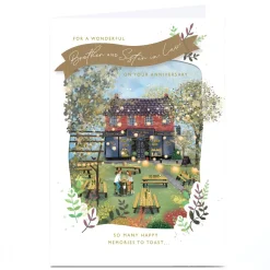 Personalised Anniversary Card - So Many Memories to Toast, Brother and Sister in Law