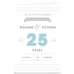 Personalised Anniversary Invitation - Invited To Celebrate