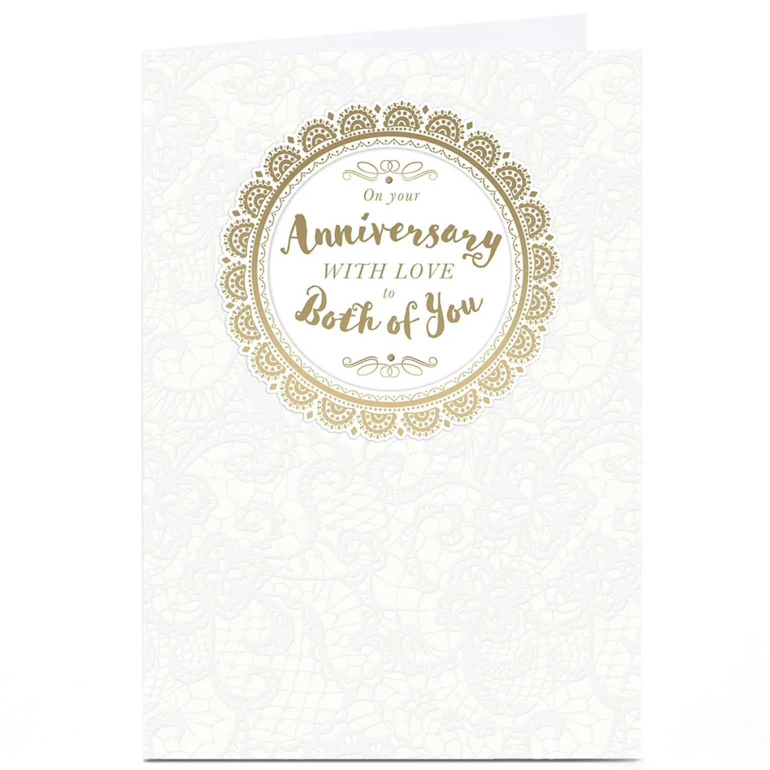 Personalised Anniversary Card - Gold With Love To You Both