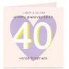 Personalised Anniversary Card - Purple Years Together