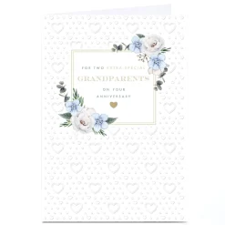 Personalised Anniversary Card - For Two Extra Special Grandparents