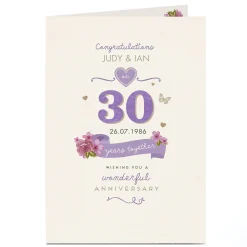 Personalised Anniversary Card - 30 Years Together