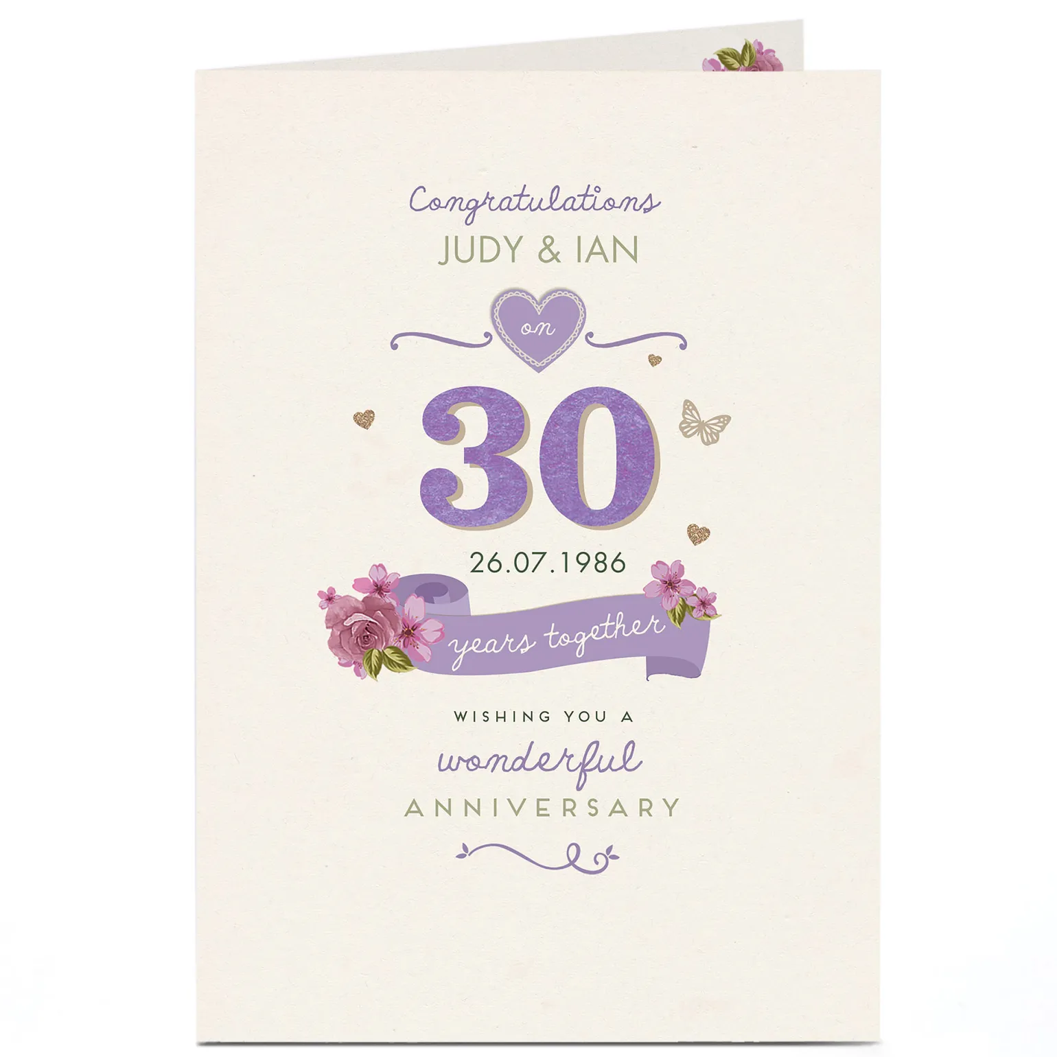 Personalised Anniversary Card - 30 Years Together