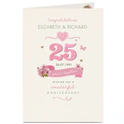Personalised Anniversary Card - 25 Years Together
