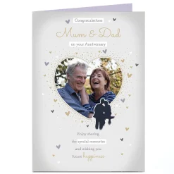 Personalised Anniversary Photo Card - Congratulations