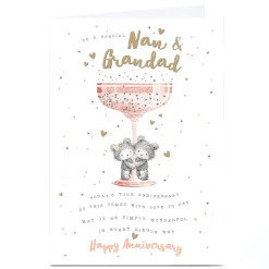 Personalised Anniversary Card - Simply Wonderful in Every Way, Nan & Grandad
