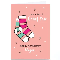 Personalised Anniversary Card - A Great Pair