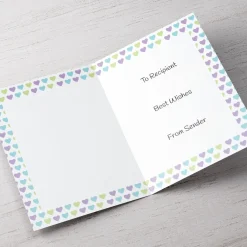 Personalised Anniversary Card - Coloured Hearts