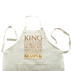 Personalised Apron - King, Lord, Master, Protector