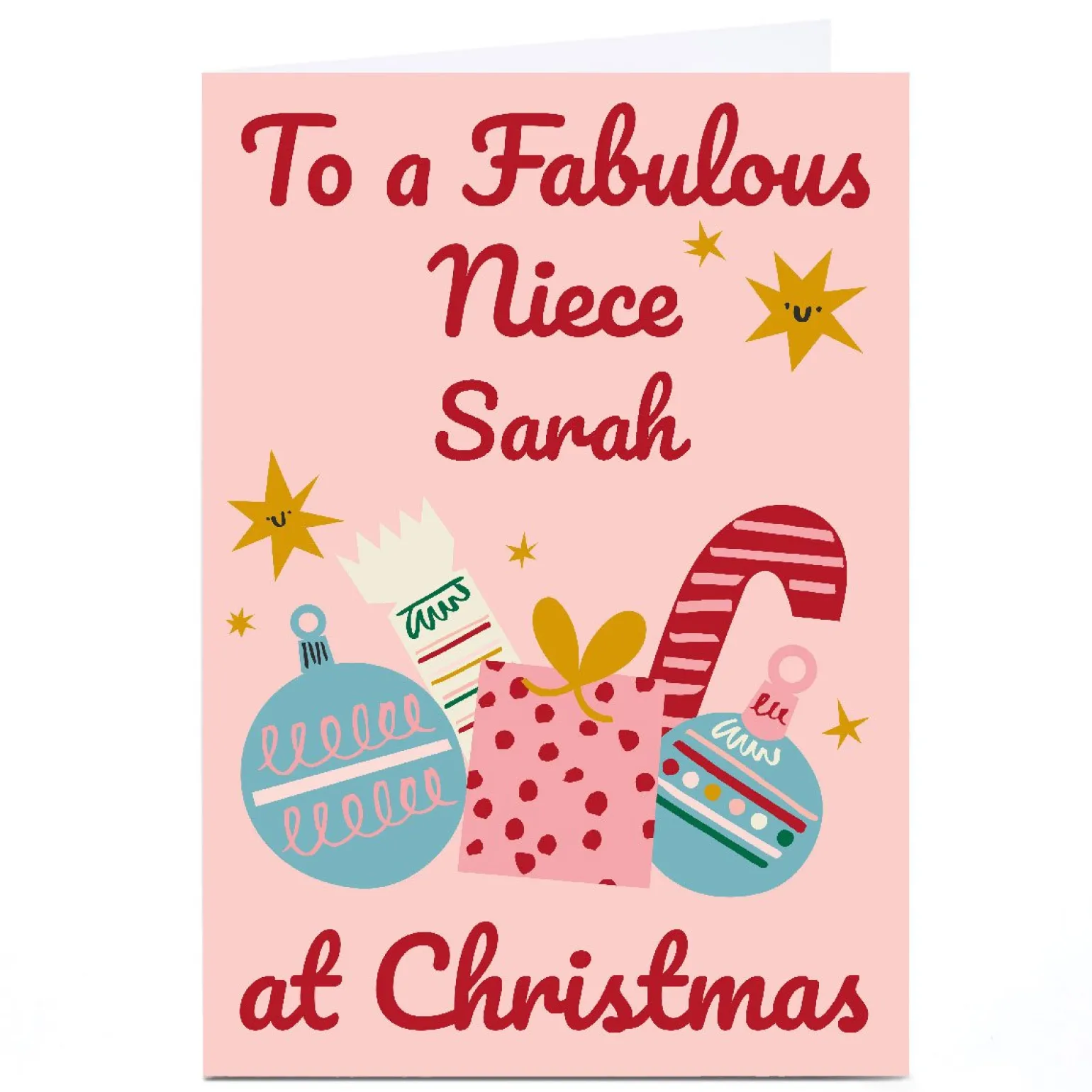 Personalised Ashley Le Quere Christmas Card - A Fabulous Niece at Christmas