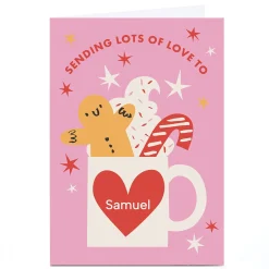 Personalised Ashley Le Quere Christmas Card - Gingerbread Hot Chocolate