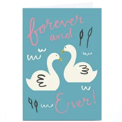 Personalised Ashley Le Quere Card - Two Swans