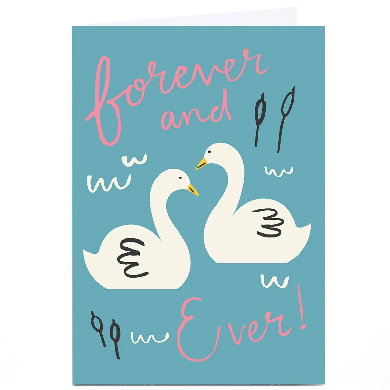 Personalised Ashley Le Quere Card - Two Swans