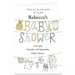 Personalised Baby Shower Invitation - Pitter Patter Of Tiny Feet