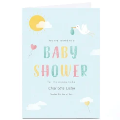 Personalised Baby Shower Invitation - Sun & Stork