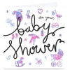 Personalised Baby Shower Card - Watercolour Stencils