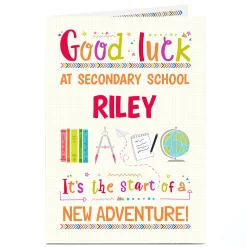 Personalised Back To School Card - New Adventure