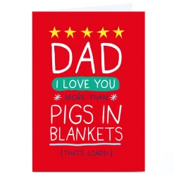 Personalised Bangheads Christmas Card - Pigs in Blankets