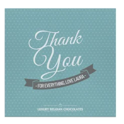 Personalised Belgian Chocolates - Thank You