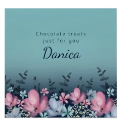 Personalised Belgian Chocolates - Floral Chocolate Treats, Any Name