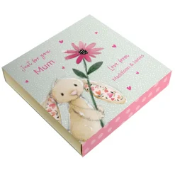 Personalised Belgian Chocolates - Bunny With Flower