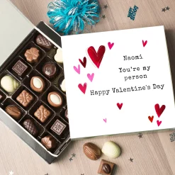 Personalised Belgian Chocolates - You're My Person Hearts