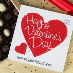 Personalised Belgian Chocolates - Happy Valentine's Day