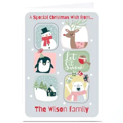 Personalised Bev Hopwood Christmas Card - From The Family