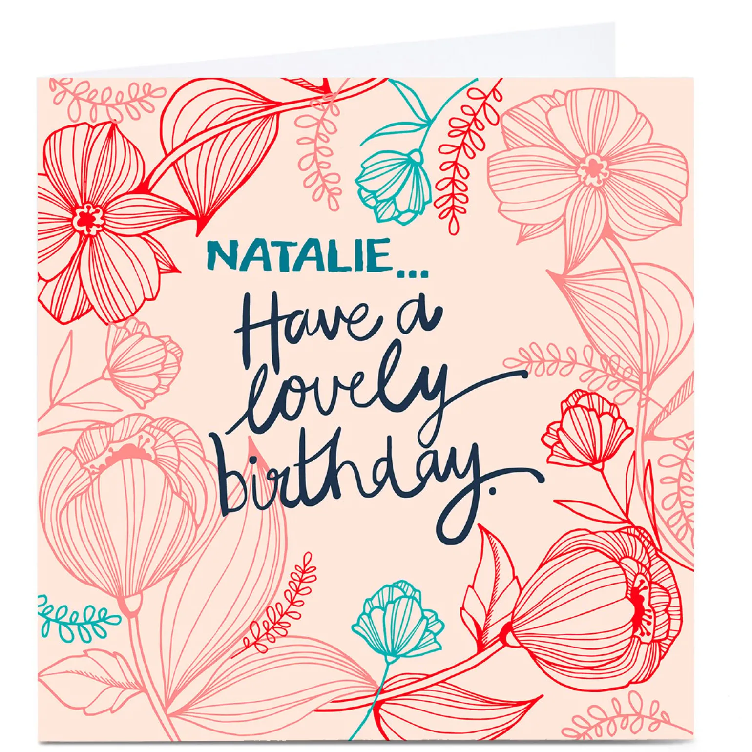 Personalised Bev Hopwood Birthday Card - Lovely Birthday