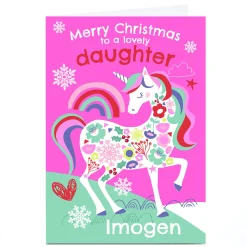 Personalised Bev Hopwood Christmas Card - Daughter