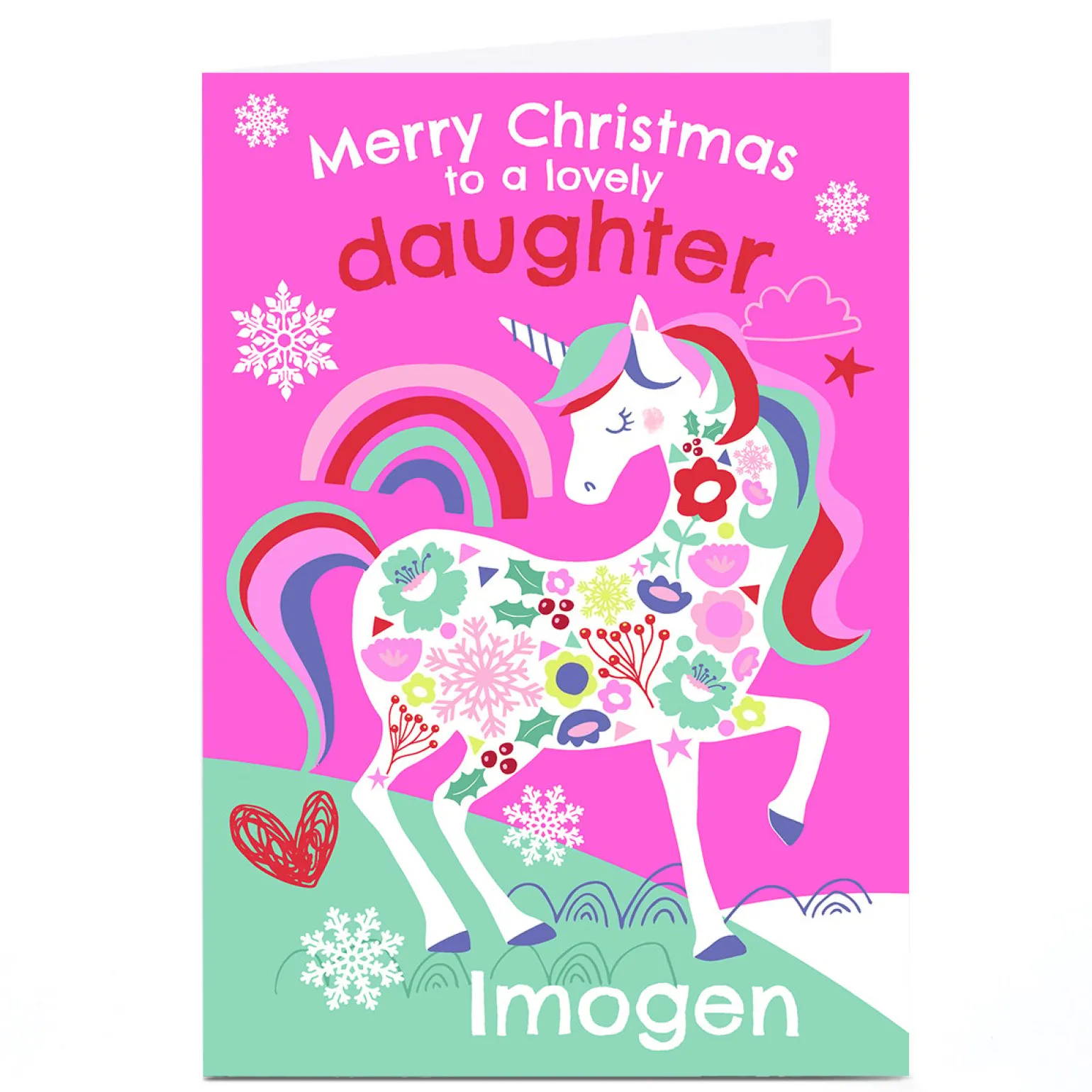 Personalised Bev Hopwood Christmas Card - Daughter