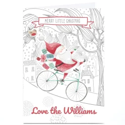 Personalised Bev Hopwood Christmas Card - Merry Little Christmas