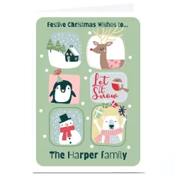 Personalised Bev Hopwood Christmas Card - To The Family